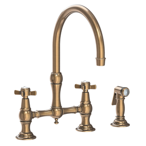 N9456/06 Fairfield Two-Handle Kitchen Faucet - Antique Brass N9456/06 Fairfield Two-Handle Kitchen Faucet - Antique Brass