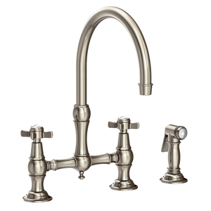 N9456/15A Fairfield Two-Handle Kitchen Faucet - Antique Nickel N9456/15A Fairfield Two-Handle Kitchen Faucet - Antique Nickel