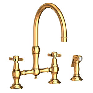 N9456/24 Fairfield Two-Handle Kitchen Faucet - Polished Gold - PVD N9456/24 Fairfield Two-Handle Kitchen Faucet - Polished Gold - PVD