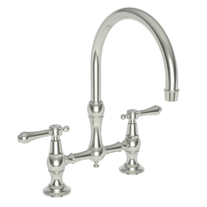 N9457/15 Chesterfield Two-Handle Kitchen Faucet - Polished Nickel - Natural