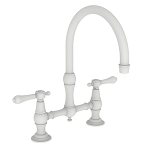 N9457/52 Chesterfield Two-Handle Kitchen Faucet - Matte White