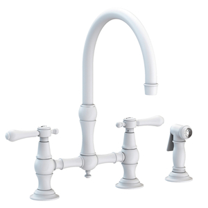 N9458/52 Chesterfield Two-Handle Kitchen Faucet - Matte White