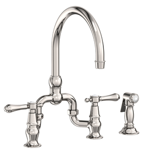 N9459/15 Chesterfield Two-Handle Kitchen Faucet - Polished Nickel - Natural