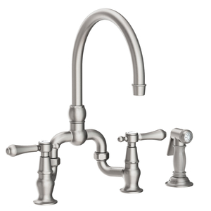 N9459/20 Chesterfield Two-Handle Kitchen Faucet - Stainless Steel - PVD