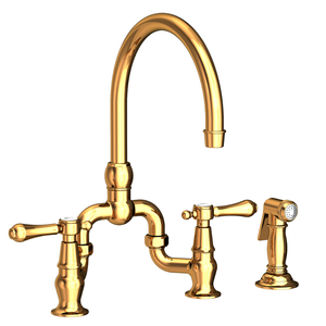 N9459/24 Chesterfield Two-Handle Kitchen Faucet - Polished Gold - PVD N9459/24 Chesterfield Two-Handle Kitchen Faucet - Polished Gold - PVD
