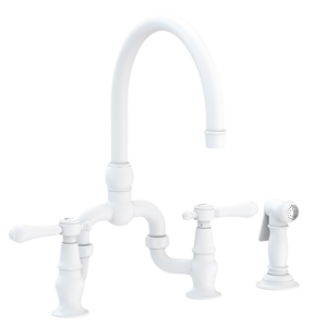 N9459/52 Chesterfield Two-Handle Kitchen Faucet - Matte White