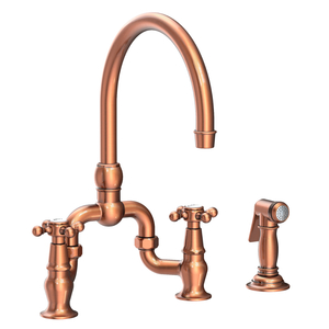 N9460/08A Chesterfield Two-Handle Kitchen Faucet - Antique Copper