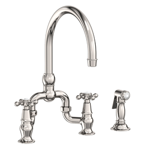 N9460/15 Chesterfield Two-Handle Kitchen Faucet - Polished Nickel - Natural