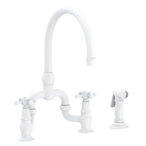 N9460/52 Chesterfield Two-Handle Kitchen Faucet - Matte White