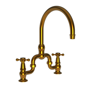 N9464/24S Chesterfield Two-Handle Kitchen Faucet - Satin Gold N9464/24S Chesterfield Two-Handle Kitchen Faucet - Satin Gold