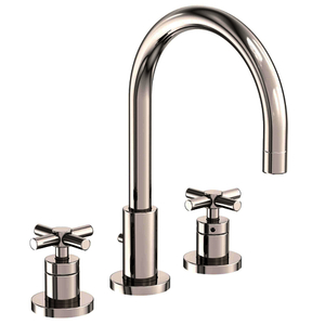 N990/15 East Linear 8'' Widespread Bathroom Faucet - Polished Nickel - Natural