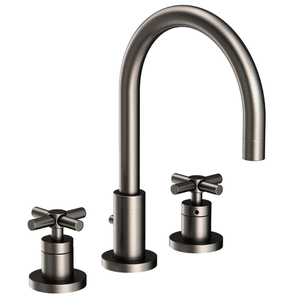 N990/20 East Linear 8'' Widespread Bathroom Faucet - Stainless Steel - PVD