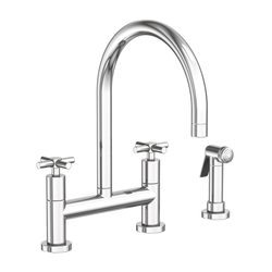  East Linear Two-Handle Kitchen Faucet - Gun Metal