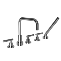 N3-1407L/20 East Square Tub Faucet Trim Trim Kit - Stainless Steel - PVD