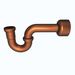 Brasstech B3013/08A Antique Copper P-Trap
