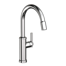  Seager Pull-Out Spray Kitchen Faucet - Biscuit