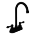 Newport Brass N808/56 Flat Black 4'' Centerset Bar Faucet