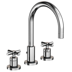 N990/14 East Linear 8'' Widespread Bathroom Faucet - Gun Metal