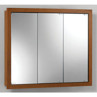  Framed Tri-view Medicine Cabinet - Honey Oak
