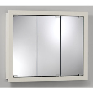 R740957 Framed Tri-view Medicine Cabinet - Classic White