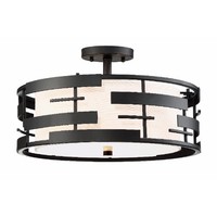  Lansing Semi Flush Mount Ceiling Light - Textured Black
