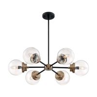  Axis Mid Sized Chandelier Chandelier - Matte Black / Brass