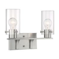  Sommerset 2 Bulb Bathroom Lighting - Brushed Nickel
