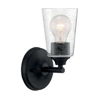  Bransel 1 Bulb Wall Sconce - Matte Black