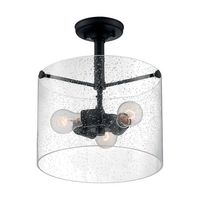  Bransel Semi Flush Mount Ceiling Light - Matte Black
