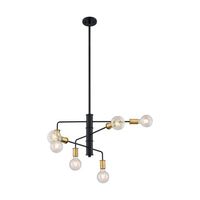  Ryder Mid Sized Chandelier Chandelier - Black / Brushed Brass