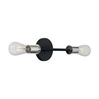  Ryder 2 Bulb Bathroom Lighting - Black / Polished Nickel