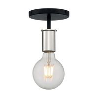  Ryder Semi Flush Mount Ceiling Light - Black / Polished Nickel