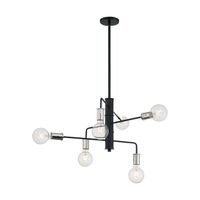  Ryder Mid Sized Chandelier Chandelier - Black / Polished Nickel