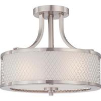  Fusion Semi Flush Mount Ceiling Light - Brushed Nickel