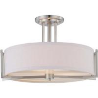  Gemini Semi Flush Mount Ceiling Light - Brushed Nickel