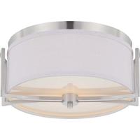  Gemini Flush Mount Ceiling Light - Brushed Nickel