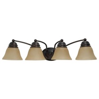  Empire 4 or More Bulb Bathroom Lighting - Mahogany Bronze / Champagne