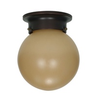  Flush Mount Ceiling Light - Mahogany Bronze / Champagne