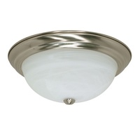  Flush Dome Flush Mount Ceiling Light - Brushed Nickel / Alabaster