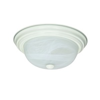  Flush Dome Flush Mount Ceiling Light - Textured White / Alabaster