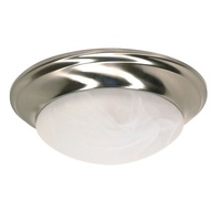  Flush Mount Ceiling Light - Brushed Nickel / Alabaster