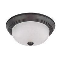  Flush Dome Flush Mount Ceiling Light - Mahogany Bronze / Frosted