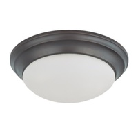 Flush Mount Ceiling Light - Mahogany Bronze / Frosted