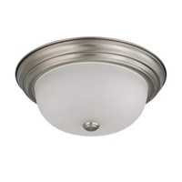 Flush Dome Flush Mount Ceiling Light - Brushed Nickel / Frosted