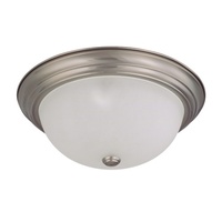  Flush Dome Flush Mount Ceiling Light - Brushed Nickel / Frosted