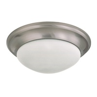  Flush Mount Ceiling Light - Brushed Nickel / Frosted
