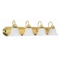  Ballerina 4 or More Bulb Bathroom Lighting - Polished Brass / Alabaster