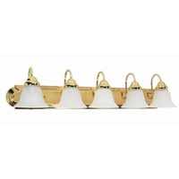  Ballerina 4 or More Bulb Bathroom Lighting - Polished Brass / Alabaster