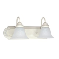  Ballerina 2 Bulb Bathroom Lighting - Textured White / Alabaster