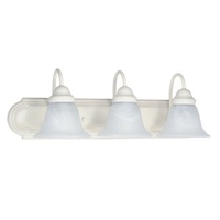  Ballerina 3 Bulb Bathroom Lighting - Textured White / Alabaster